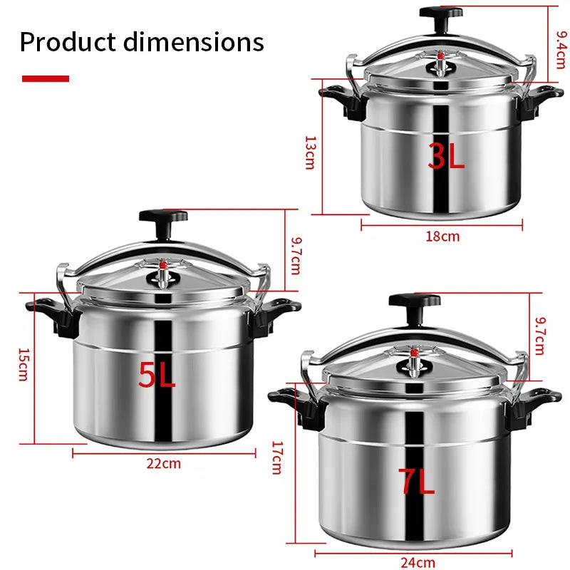 Professional Pressure Cooker Heavy-Duty Aluminum Cooking Pot
