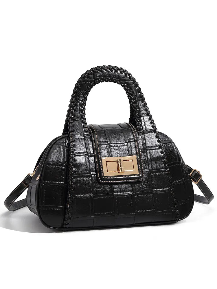 QJBYCN PU Leather Shoulder Bag Designer Handbag Crossbody