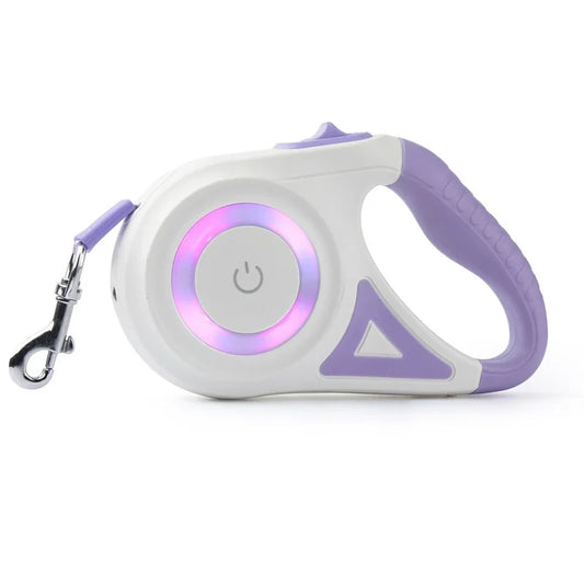 Booteely Retractable Dog Leash With LED Flashlight Nylon