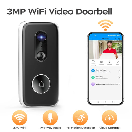 JOOAN 2K Intelligent WiFi Doorbell With Camera Outdoor