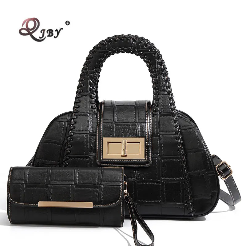 QJBYCN PU Leather Shoulder Bag Designer Handbag Crossbody
