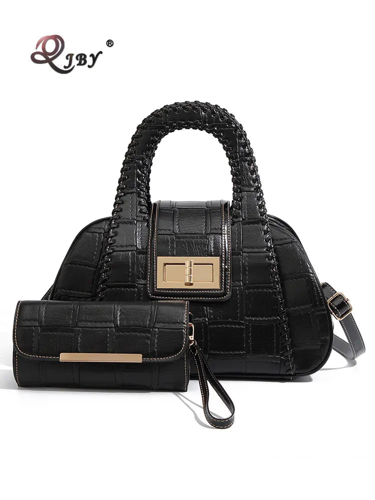 QJBYCN PU Leather Shoulder Bag Designer Handbag Crossbody