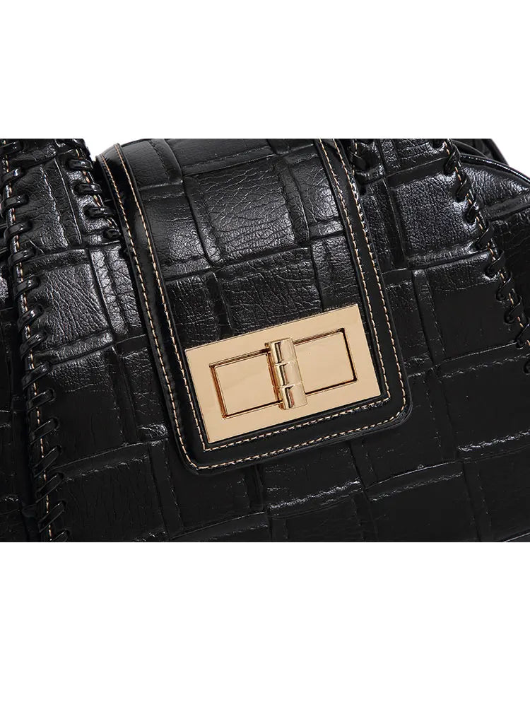 QJBYCN PU Leather Shoulder Bag Designer Handbag Crossbody